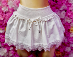 White ruffle skirt