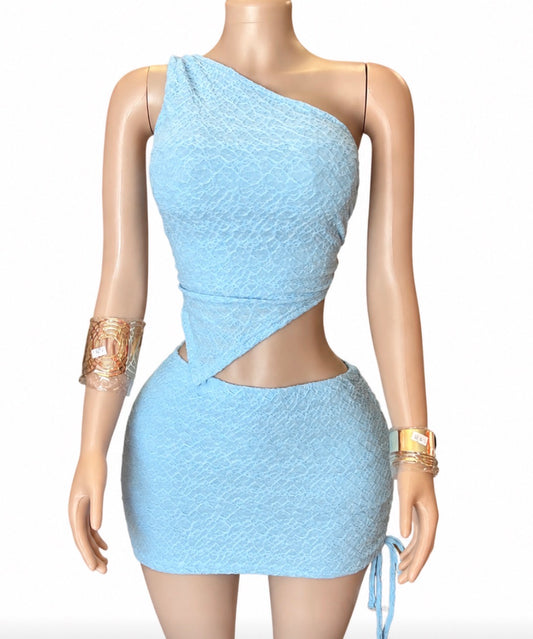 Netted blue two piece set