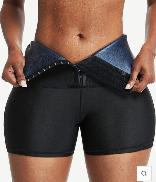 BLUE NEOPRENE SHORTS