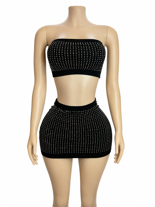 Two piece rhinestone set