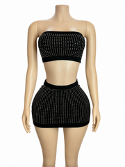 Two piece rhinestone set