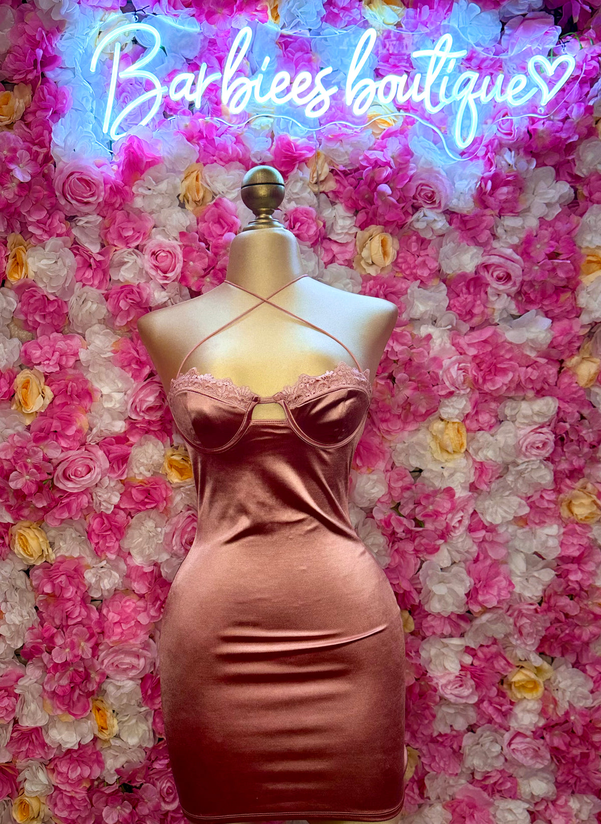 Silk spaghetti strap dress