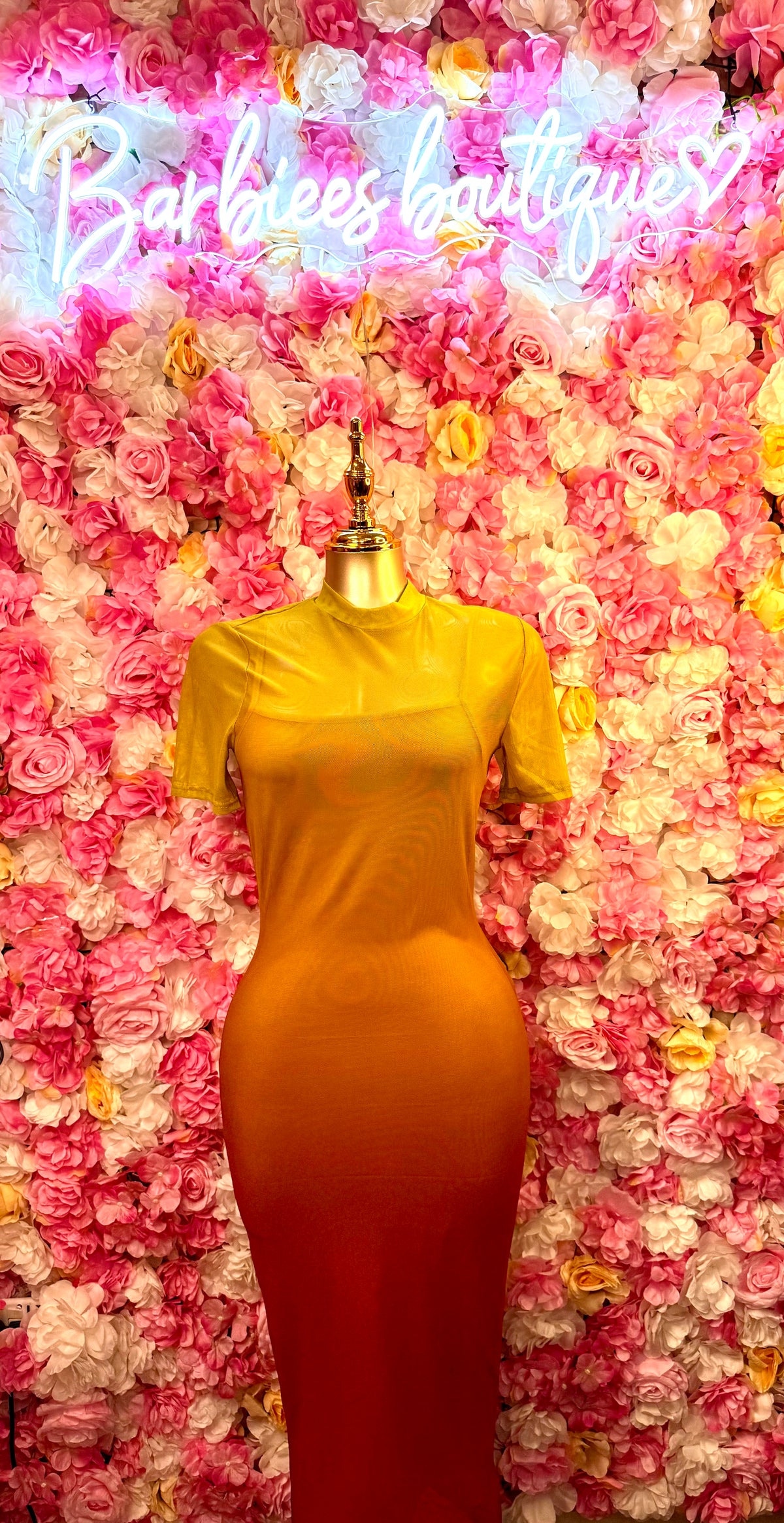 Short-sleeve Ombre Dress